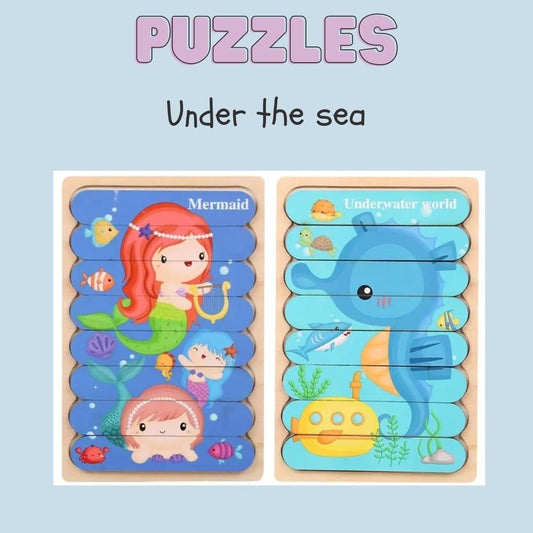Wooden Puzzle- Mermaid and Seahorse