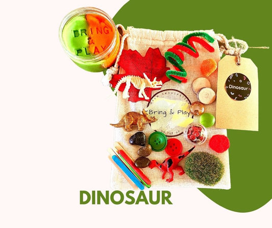 Dinosaur playdough sensory toy