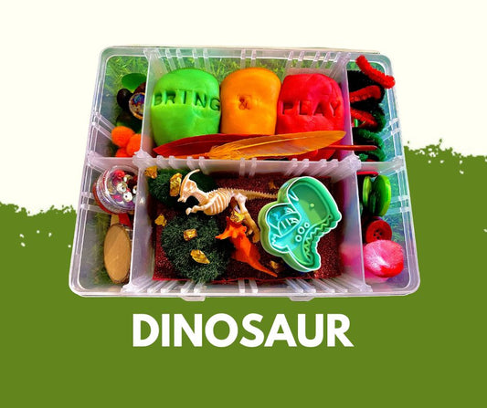 Dinosaur playdough sensory toy