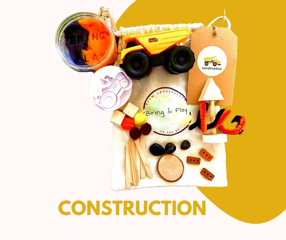Construction playdough sensory toy