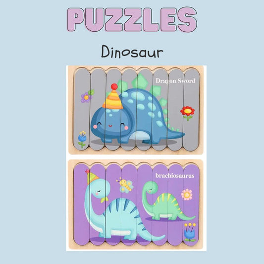 Wooden Puzzle- Dinosaur and Dragon