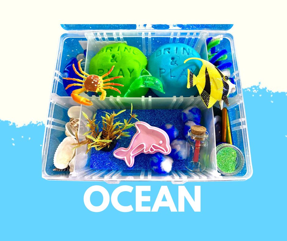 Ocean playdough sensory toy